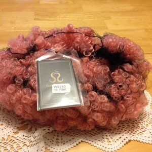 Halloween Costume Hair, Pink Afro New